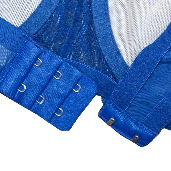 40DD Frederick’s‎ of Hollywood Lace Underwire Bra, Royal Blue - Picture 8 of 8